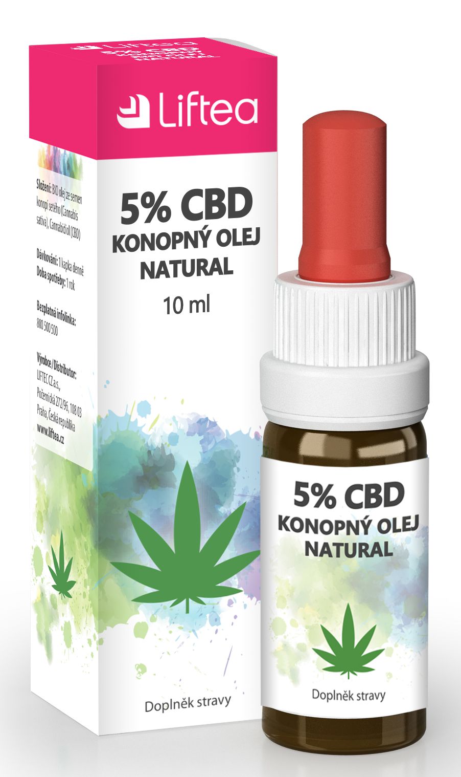 LIFTEA 5% CBD konopn&#253; olej 10 ml