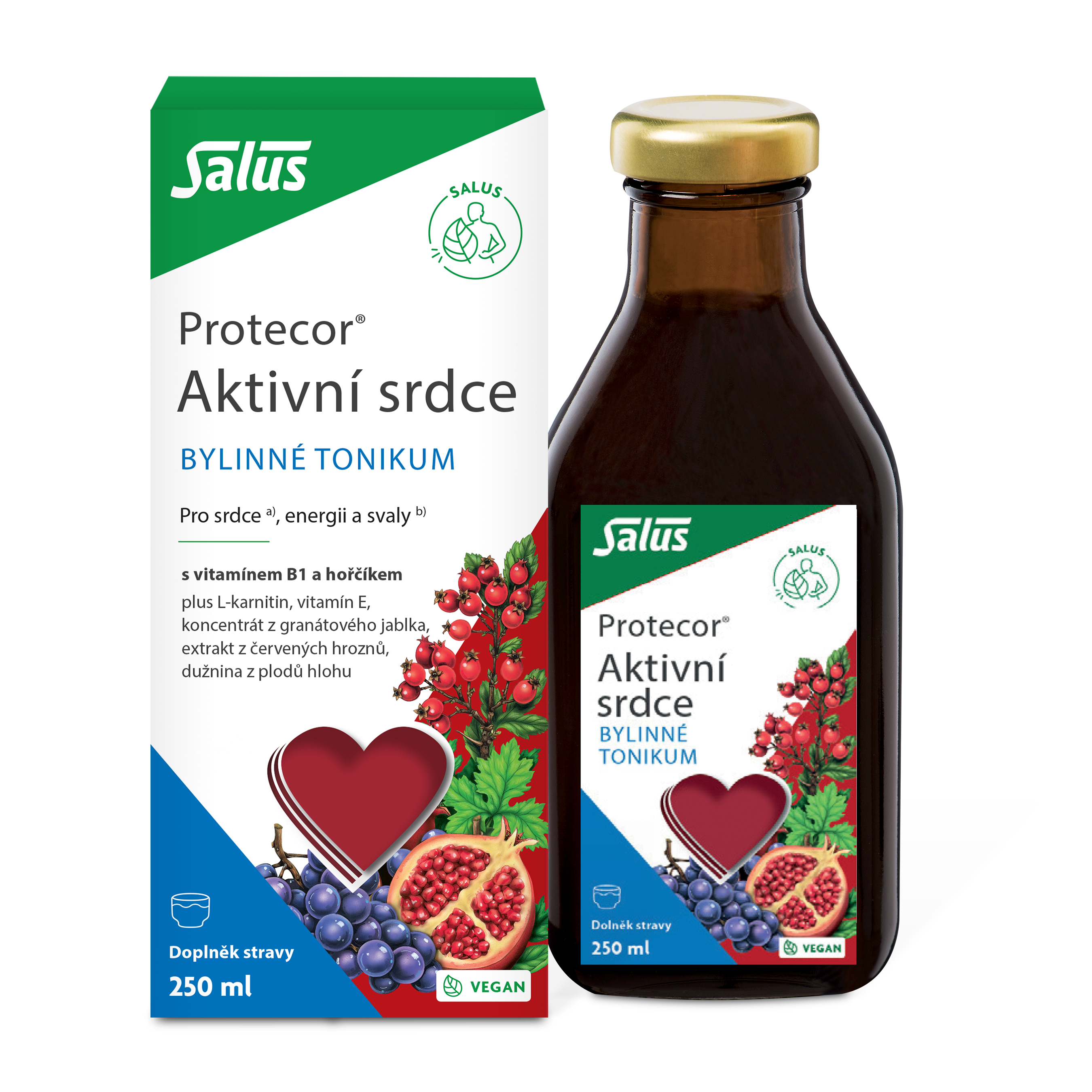 SALUS  Bylinn&#233; tonikum Protecor - Aktivn&#237; srdce 250 ml