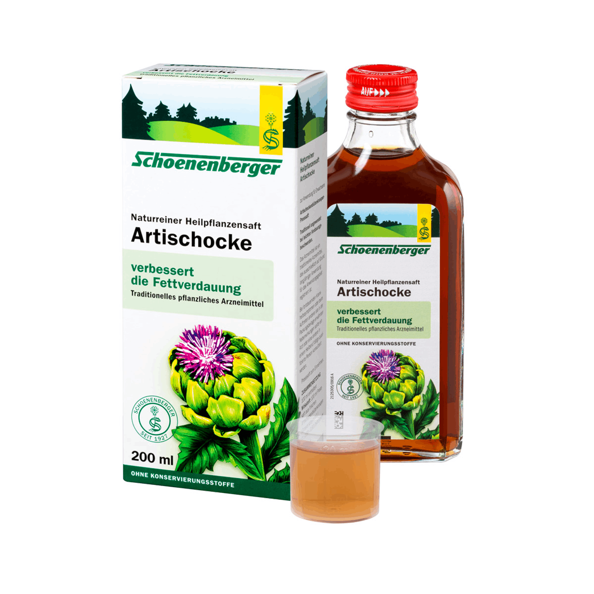 SCHOENENBERGER BIO Čerstv&#225; rostlinn&#225; št&#225;va  - Artyčok 200ml