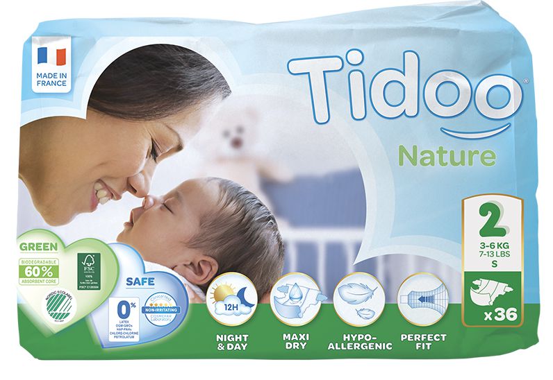 TIDOO Dětsk&#233; plenky T2 - MINI - 3/6kg (36ks)