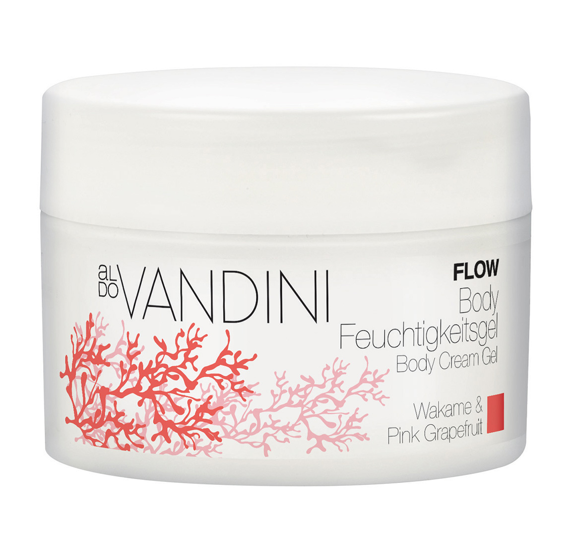 ALDO VANDINI FLOW Tělový krémový gel Mořská řasa Wakame & růžový grapefruit 200 ml