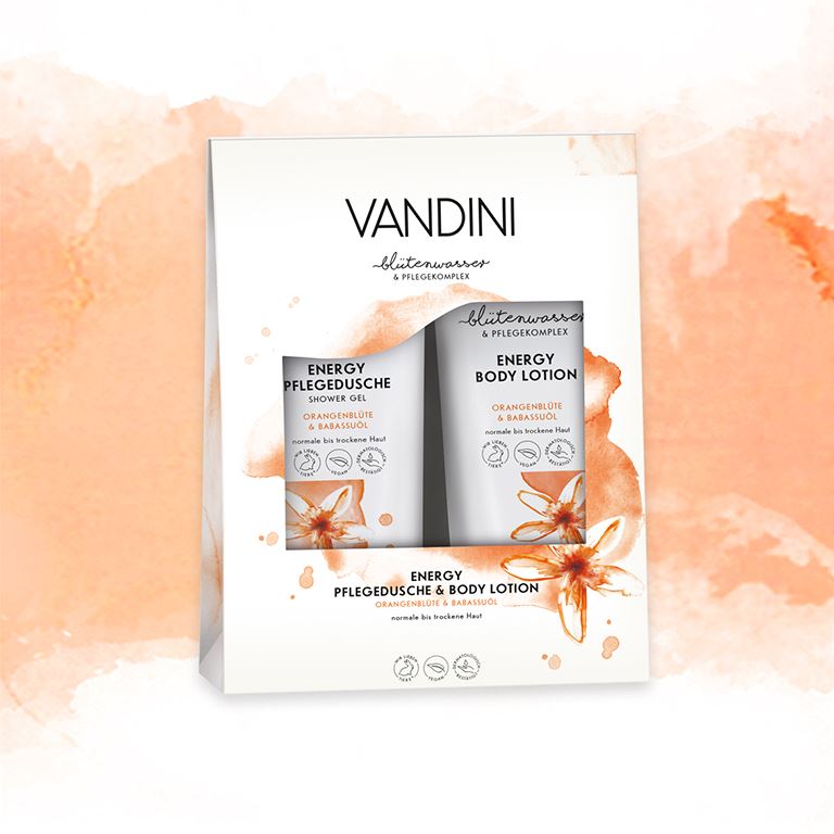 VANDINI ENERGY D&#225;rkov&#253; set sprchov&#253; gel 200 ml, tělov&#253; lotion 200 ml