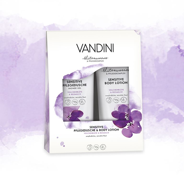VANDINI SENSITIVE D&#225;rkov&#253; set sprchov&#253; gel 200 ml, tělov&#253; lotion 200 ml