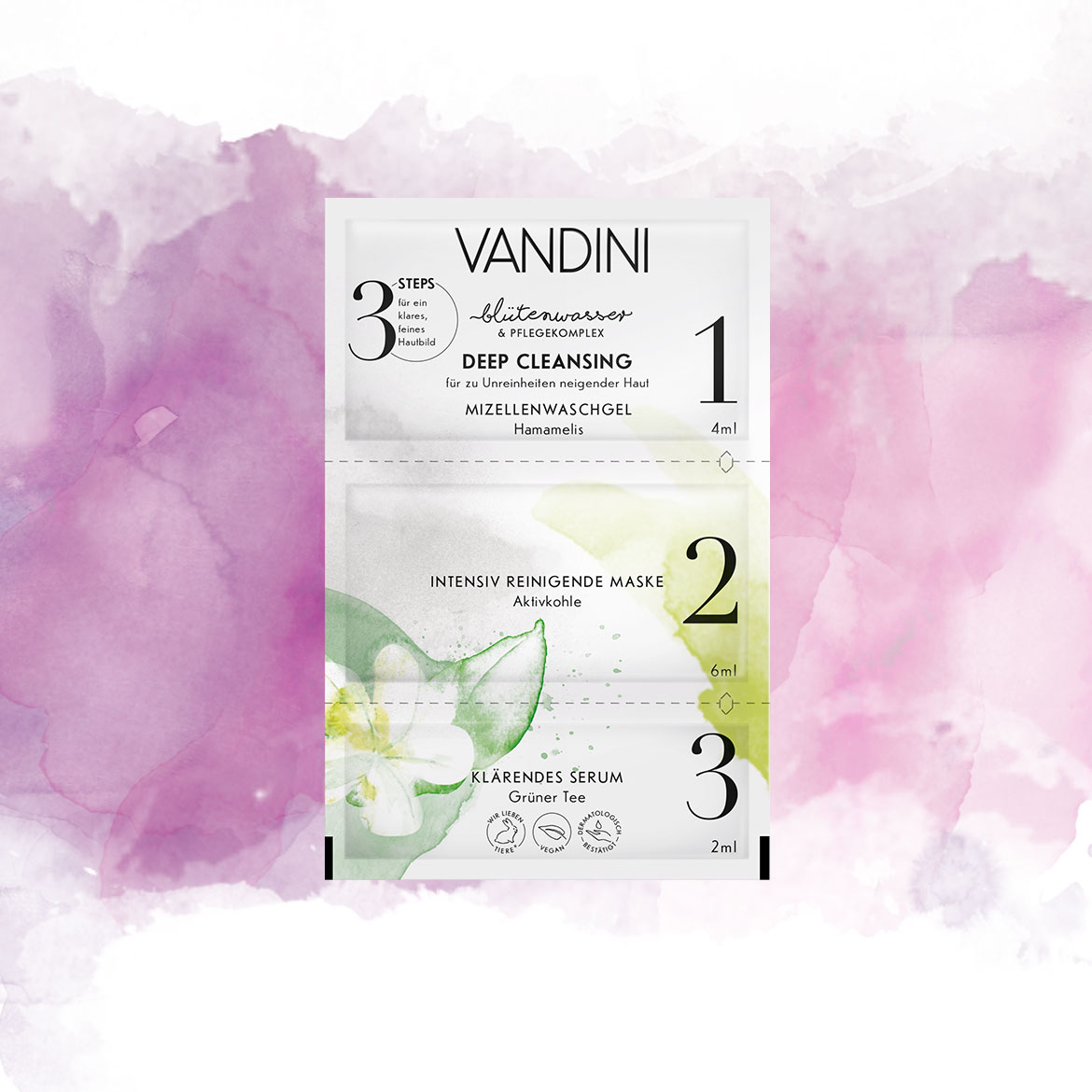 VANDINI DEEP CLEANSING 3-Step Maska - hluboce čistic&#237; 12ml