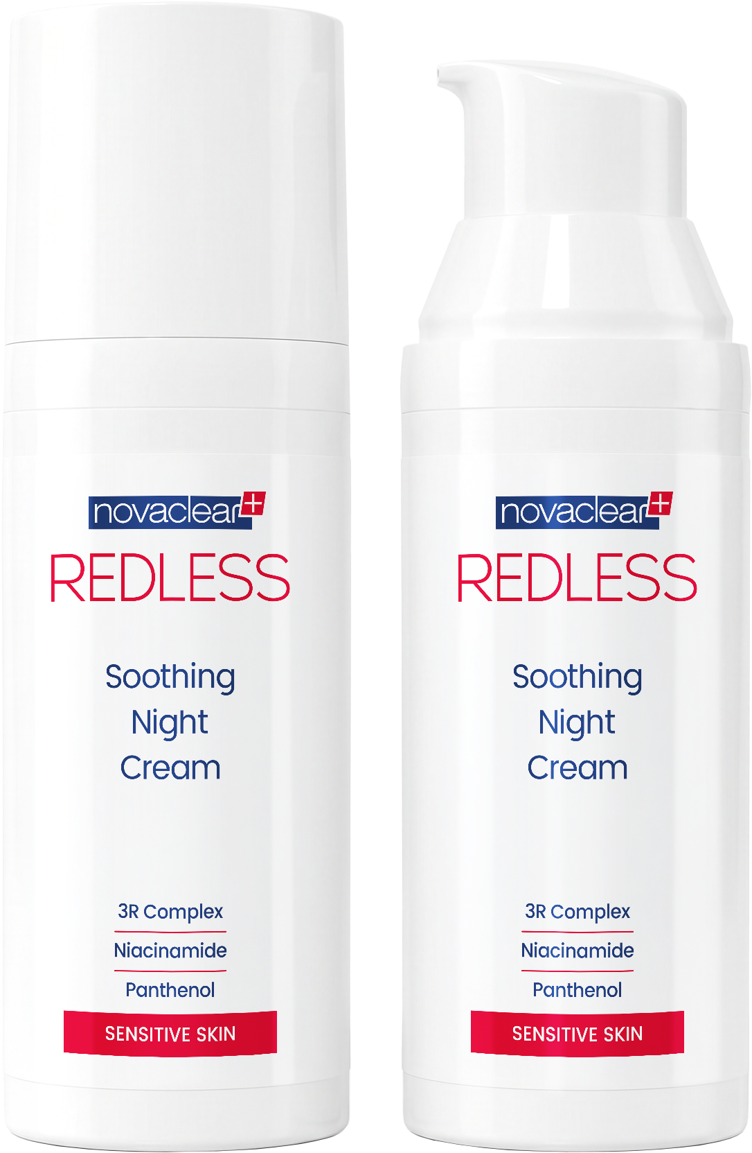 novaclear REDLESS zklidňující noční krém rosacea 50ml