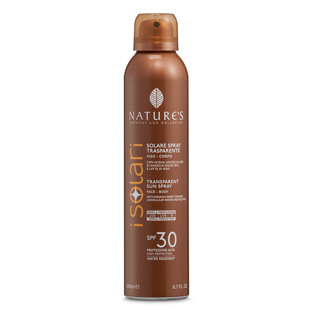 NATURE&#180;s I SOLARI - opalovac&#237; transparentn&#237; sprej SPF 30, 200 ml