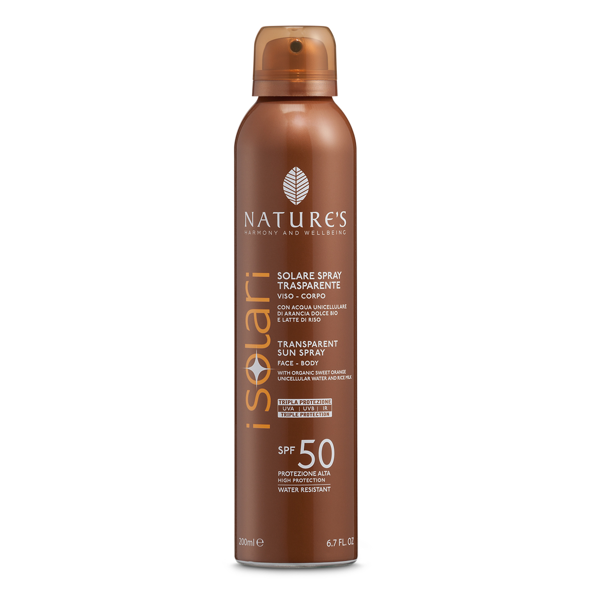 NATURE&#180;s I SOLARI - opalovac&#237; transparentn&#237; sprej SPF 50, 200 ml