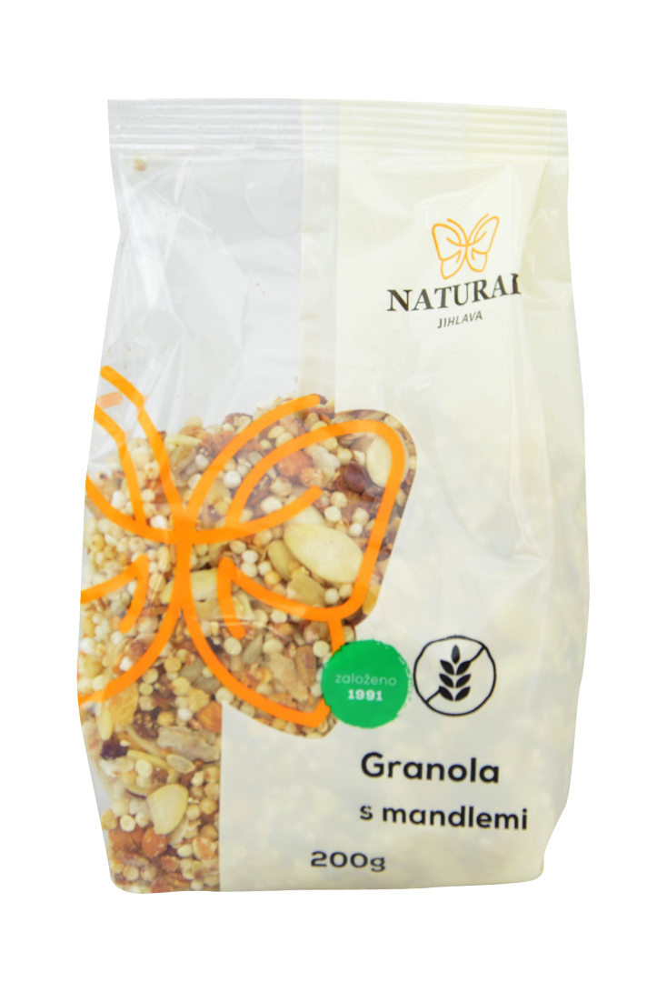 Granola s mandlemi bezlepkov&#225; Natural 200 g