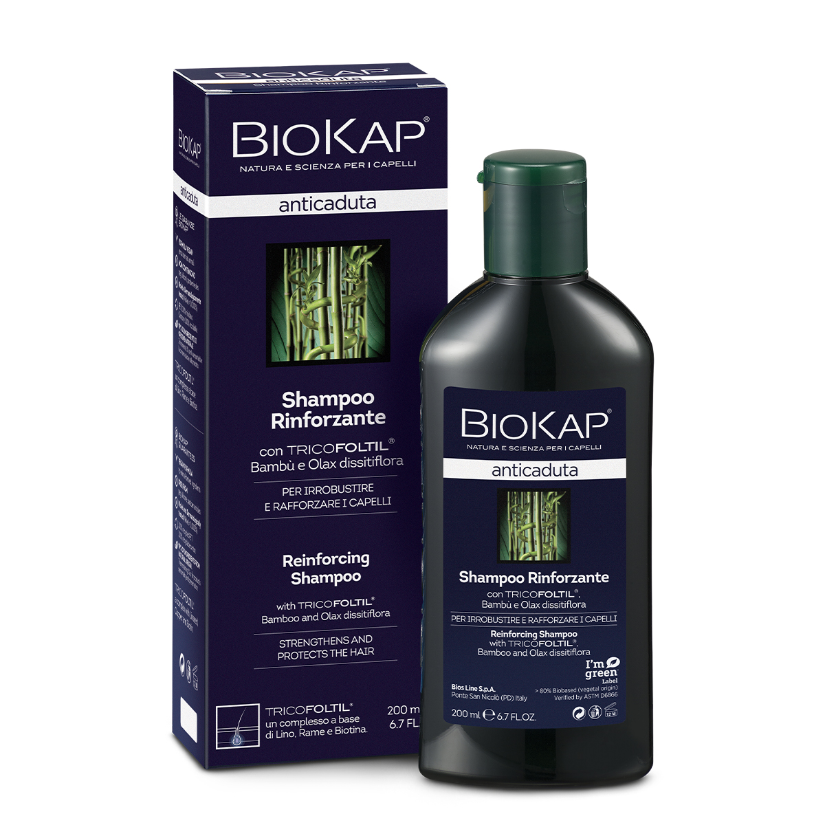 BIOKAP Šampon proti pad&#225;n&#237; vlasů FORTE s TRICOFOLTILEM&#174; 200ml