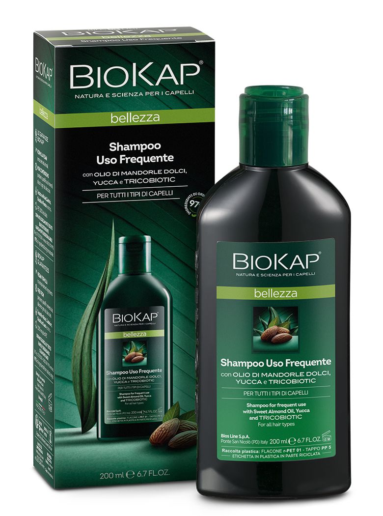 BIOKAP BELLEZZA šampon pro čast&#233; použit&#237; s komplexem TRICOBIOTIC 200 ml
