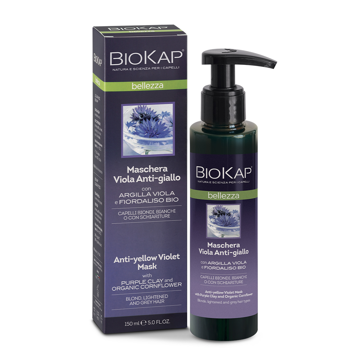 BIOKAP VIOLET Maska na vlasy s neutralizac&#237; žlut&#253;ch t&#243;nů 150 ml