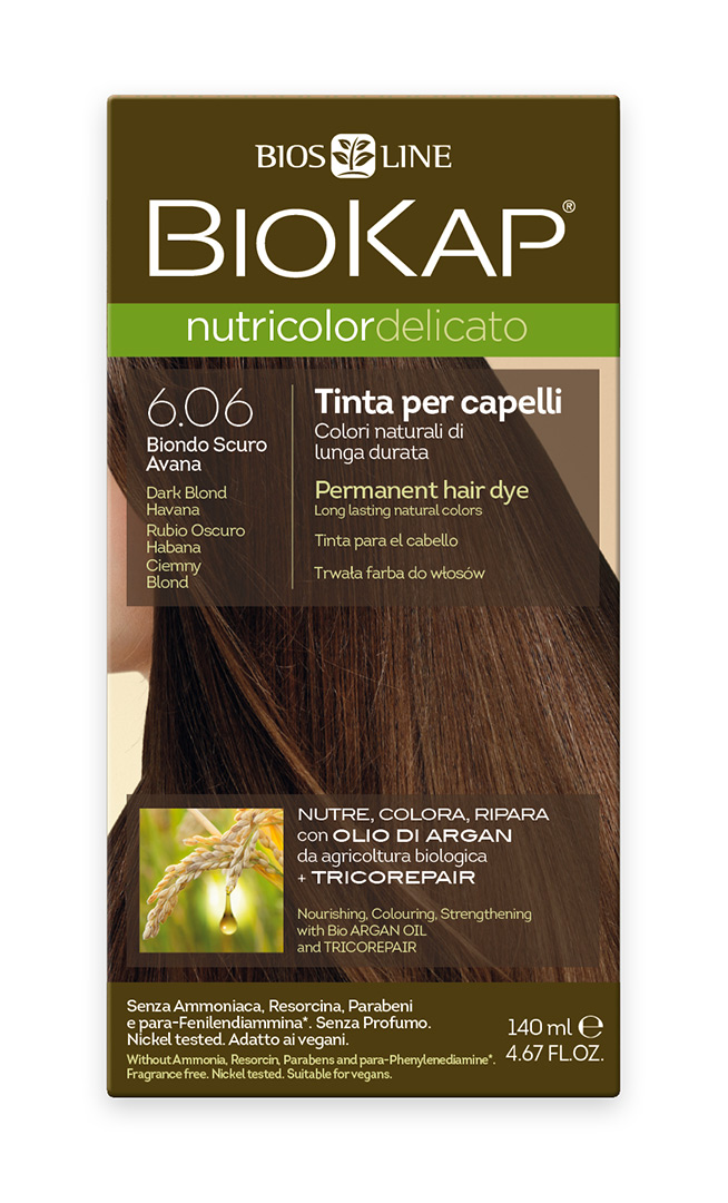 BIOKAP NUTRICOLOR DELICATO - Barva na vlasy - 6.06 Blond tmav&#225; Havana 140 ml   