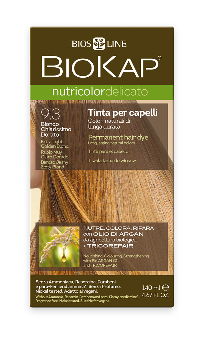 BIOKAP NUTRICOLOR DELICATO - Barva na vlasy - 9.30 Blond zlat&#225; - Extra světl&#225; 140 ml