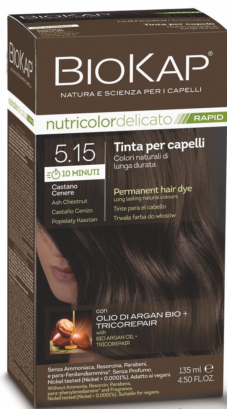 BIOKAP DELICATO RAPID barva na vlasy - 5.15 Popelavě kaštanov&#225; 135 ml