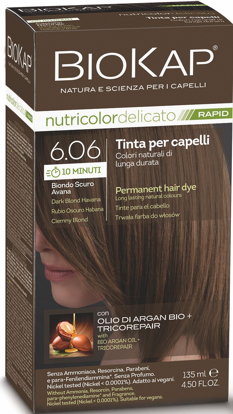 BIOKAP DELICATO RAPID barva na vlasy - 6.06 Tmav&#225; blond Havana 135 ml
