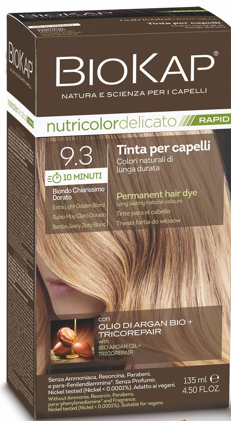 BIOKAP DELICATO RAPID barva na vlasy - 9.3 Světl&#225; zlat&#225; blond 135 ml