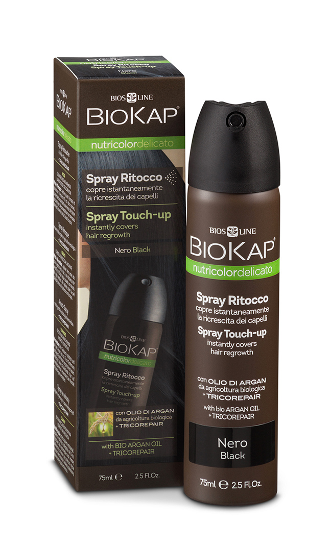 BIOKAP Nutricolor Delicato Spray Touch Up  - Čern&#225; - 75 ml