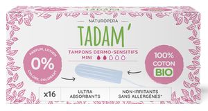 TADAM Dermo sensitivní tampony z BIO bavlny, Mini, 16 ks